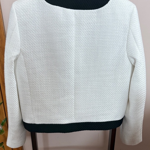 J. Crew Black and White Jacket with Gold Accents - Picture 5 of 6